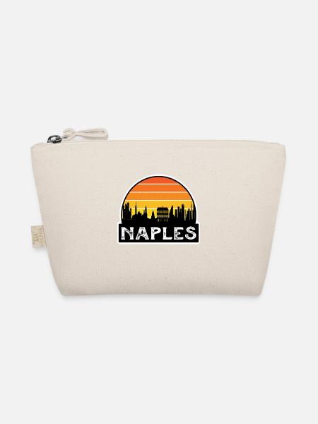 Neapel Italien Flagge Skyline Reisesouvenir - Bio-Täschchen - Natur