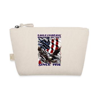 Adler über US-Flagge im Americana-Stil - Bio-Täschchen - Natur - Vorne