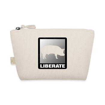 Liberate Vegan Animal Liberation Schwein - Bio-Täschchen - Natur - Vorne