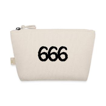 666 Symbol Zahl - Bio-Täschchen - Natur - Vorne