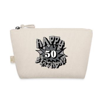 50.Geburtstag,50 Jahre,Airbrush, Happy Birthday(25 - Organic Pouch - nature - Front