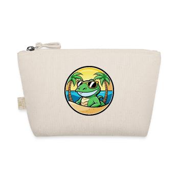 Lézard Drôle Dessin Animé Plage D’été Lunettes De Soleil Cool - Trousse biologique - nature - Devant