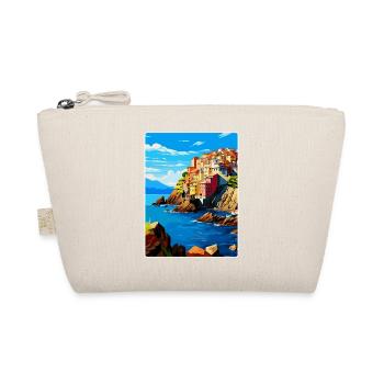 Cinque Terre Italien Vintage Reiseplakat Souvenir - Bio-Täschchen - Natur - Vorne