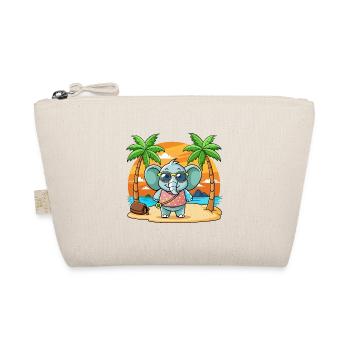 Elefant Lustige Cartoon Sommer Strand Sonnenbrille - Bio-Täschchen - Natur - Vorne