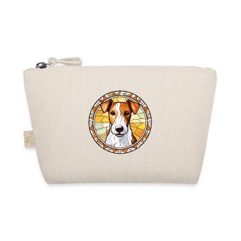 Foxterrier Glatte Hunderasse Buntglas Colorfu - Bio-Täschchen - Natur - Vorne