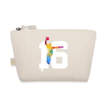 NUMBER 16 BASKETBALL 16TH BIRTHDAY - Organic Pouch - nature - Front