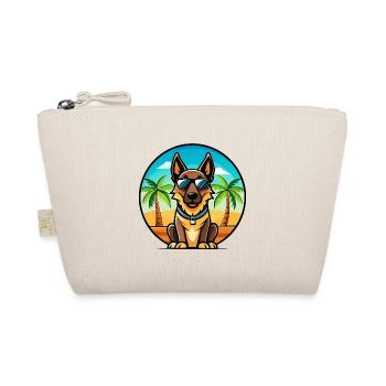 Belgischer Malinois Hund Rasse Cartoon Sonnenbrille Strand - Bio-Täschchen - Natur - Vorne