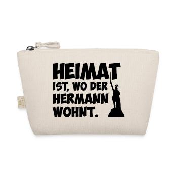 Heimat ist, wo der Hermann wohnt. - Bio-Täschchen - Natur - Vorne