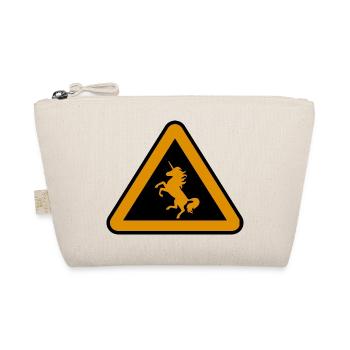 Achtung Einhorn, Gefahr - Bio-Täschchen - Natur - Vorne