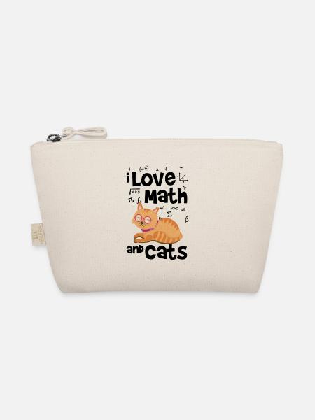 Mathe und Katzen - Bio-Täschchen - Natur