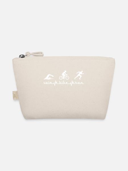 Triathlon heartbeat swim bike run - Bio-Täschchen - Natur