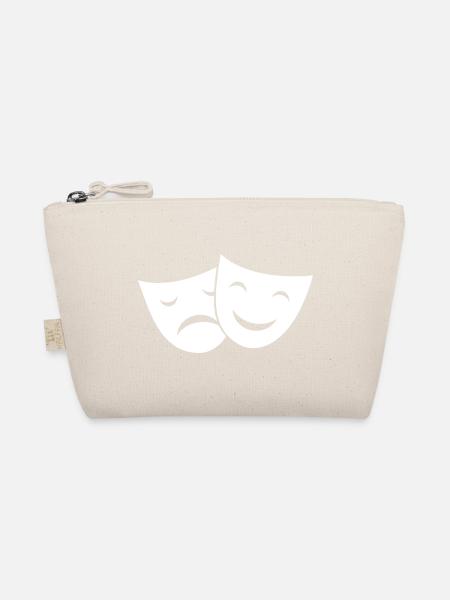 Theatermasken Kontrast Duo - Bio-Täschchen - Natur