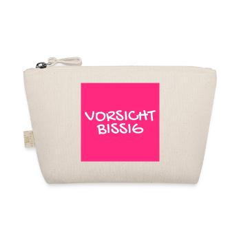 Vorsicht Bissig Mundschutz Nasenschutz - Bio-Täschchen - Natur - Vorne