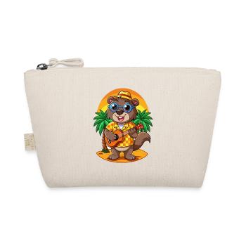 Lustige Biber Cartoon Sommer Strand Sonnenbrille - Bio-Täschchen - Natur - Vorne