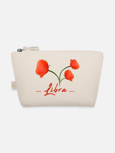 Waage Sternzeichen Waage Mohnblume Mohn - Bio-Täschchen - Natur