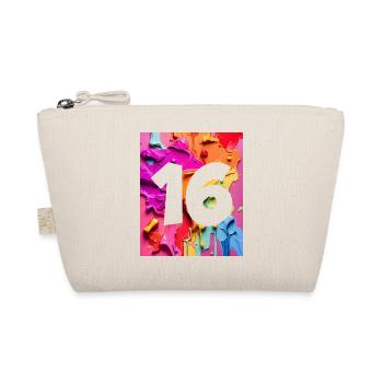 NO. 16 NUMBER 16 COLORFUL 16TH BIRTHDAY - Organic Pouch - nature - Front