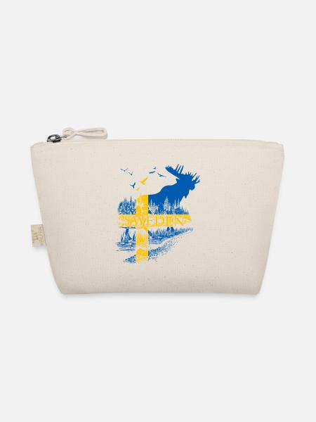 SWEDEN ELCH SCHWEDEN FLAGGE - Bio-Täschchen - Natur