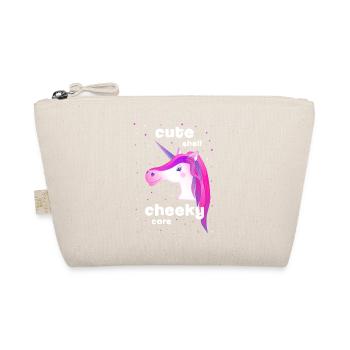 pink unicorn cute cheeky - Bio-Täschchen - Natur - Vorne