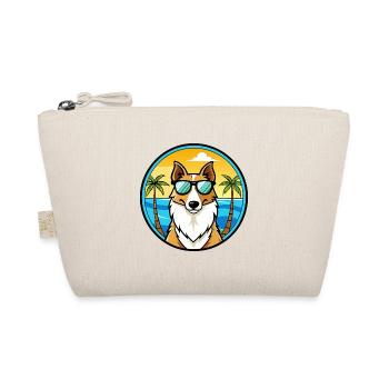 Smooth Collie Hunderasse Cartoon Sonnenbrille Strand - Bio-Täschchen - Natur - Vorne