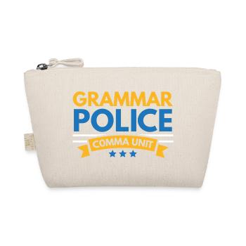 Grammatik-Polizei Komma-Einheit Englisch-Lehrer Sc - Bio-Täschchen - Natur - Vorne