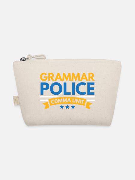 Grammatik-Polizei Komma-Einheit Englisch-Lehrer Sc - Bio-Täschchen - Natur