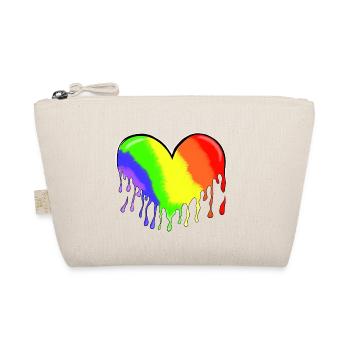 Regenbogenherz - Bio-Täschchen - Natur - Vorne