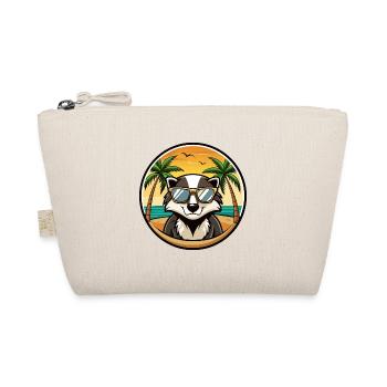 Dachs Lustige Cartoon Sommer Strand Sonnenbrille Cool - Bio-Täschchen - Natur - Vorne