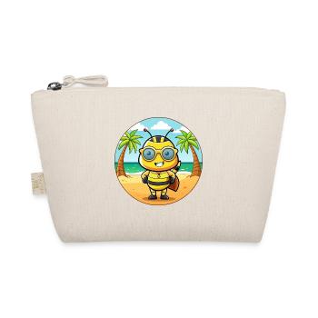 Biene Lustige Cartoon Sommer Strand Sonnenbrille - Bio-Täschchen - Natur - Vorne