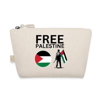 Free Palestine | Guy with palestine flag - Bio-Täschchen - Natur - Vorne