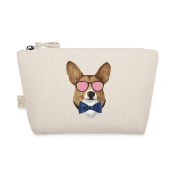 Corgi Hipster - Bio-Täschchen - Natur - Vorne
