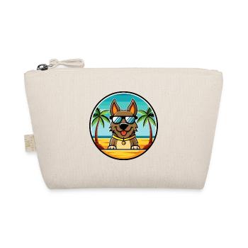 Deutsche Bracke Hunderasse Cartoon Sonnenbrille Strand - Bio-Täschchen - Natur - Vorne