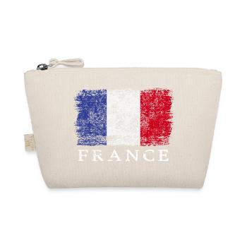 Frankreich Französische Flagge Frankreichflagge - Bio-Täschchen - Natur - Vorne