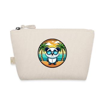 Panda Lustige Cartoon Sommer Strand Sonnenbrille Cool - Bio-Täschchen - Natur - Vorne