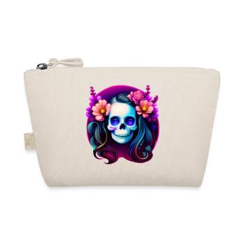 Dame du Crâne Mystique aux Fleurs – Néon Gothique - Trousse biologique - nature - Devant