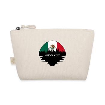 Mexiko-Stadt Mexiko Flagge Skyline Silhouette Reisen - Bio-Täschchen - Natur - Vorne