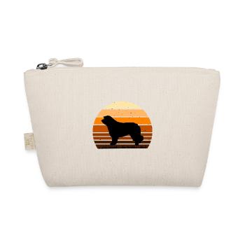 Katalanischer Schäferhund Hund Liebhaber Silhouette Retro Sonnenuntergang - Bio-Täschchen - Natur - Vorne