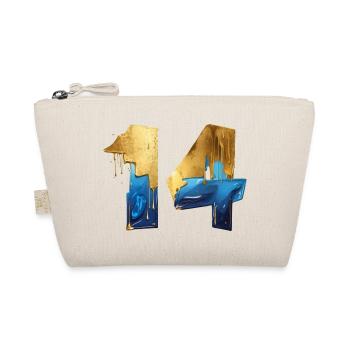 NO. 14 NUMBER 14 COOL 14TH BIRTHDAY - Organic Pouch - nature - Front