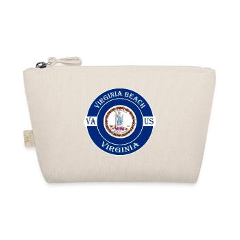 Virginia Beach Virginia Flagge USA Souvenir Abzeichen - Bio-Täschchen - Natur - Vorne