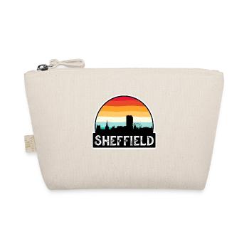 Sheffield England Flagge Skyline Reise-Souvenir - Bio-Täschchen - Natur - Vorne