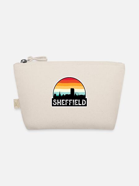 Sheffield England Flagge Skyline Reise-Souvenir - Bio-Täschchen - Natur