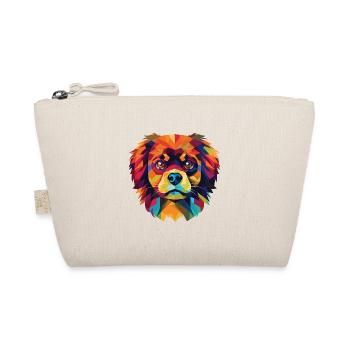 Tibetischer Spaniel Hunderasse Aquarell Illustration - Bio-Täschchen - Natur - Vorne