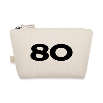 80. 80 JAHRE. 80-JÄHRIGES JUBILÄUM. 80. GEBURTSTAG. - Bio-Täschchen - Natur - Vorne