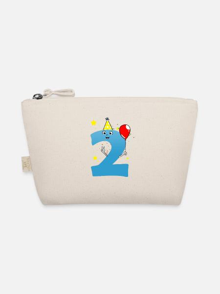 2 Jahre Junge Geburtstag - Bio-Täschchen - Natur