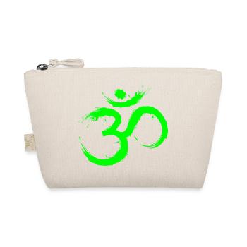 Om Design Symbol Meditation Befreiung Limone Grün - Bio-Täschchen - Natur - Vorne