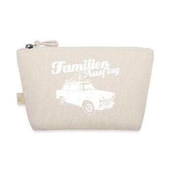 "Familienausflug" DDR Oldtimer Trabi-Motiv - Bio-Täschchen - Natur - Vorne