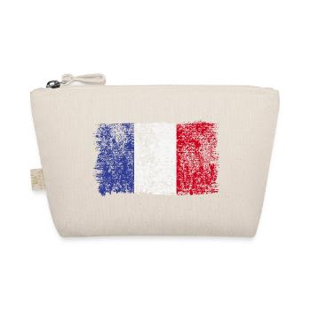 Französische Flagge Frankreich Frankreichflagge - Bio-Täschchen - Natur - Vorne