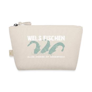 Wels angeln Waller fischen Team Waller - Bio-Täschchen - Natur - Vorne