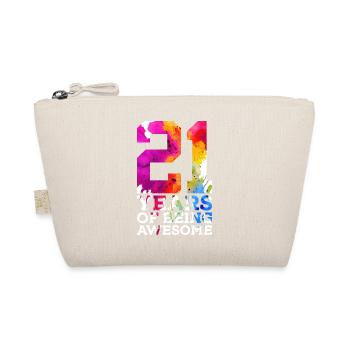 21 YEARS OF BEING AWESOME 21ST BIRTHDAY - Organic Pouch - nature - Front