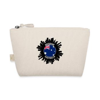 Brisbane Skyline Australien Flagge Reise Souvenir - Bio-Täschchen - Natur - Vorne