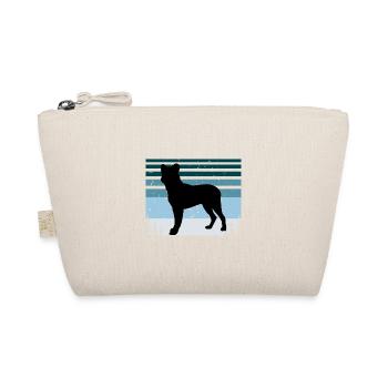 Cao Fila De Seo Miguel Hund Silhouette Retro Sonnenuntergang - Bio-Täschchen - Natur - Vorne